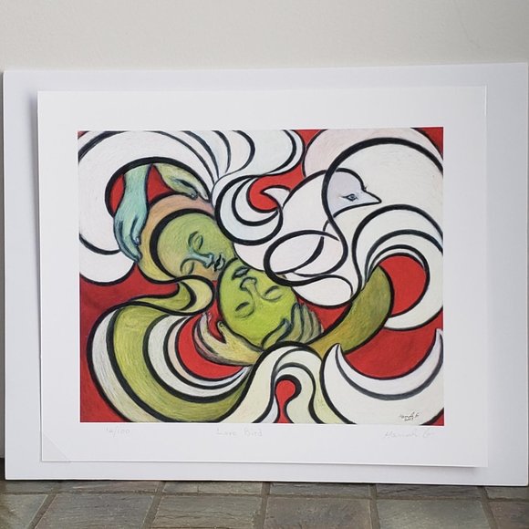 "Love Birds" an Original Abstract Print
